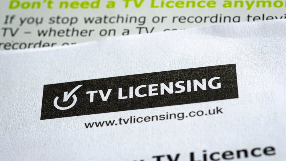 Letter showing the TV Licensing logo and web address, www.tvlicensing.co.uk.