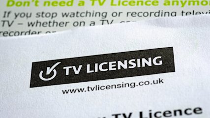 Letter showing the TV Licensing logo and web address, www.tvlicensing.co.uk.