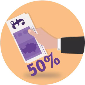 50% fair refund