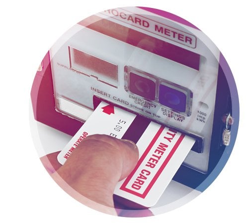 prepay key card energy meter