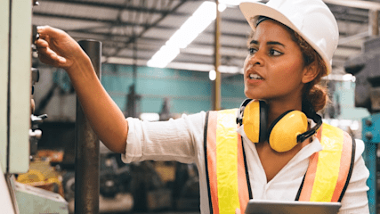 Woman doing manual labour
