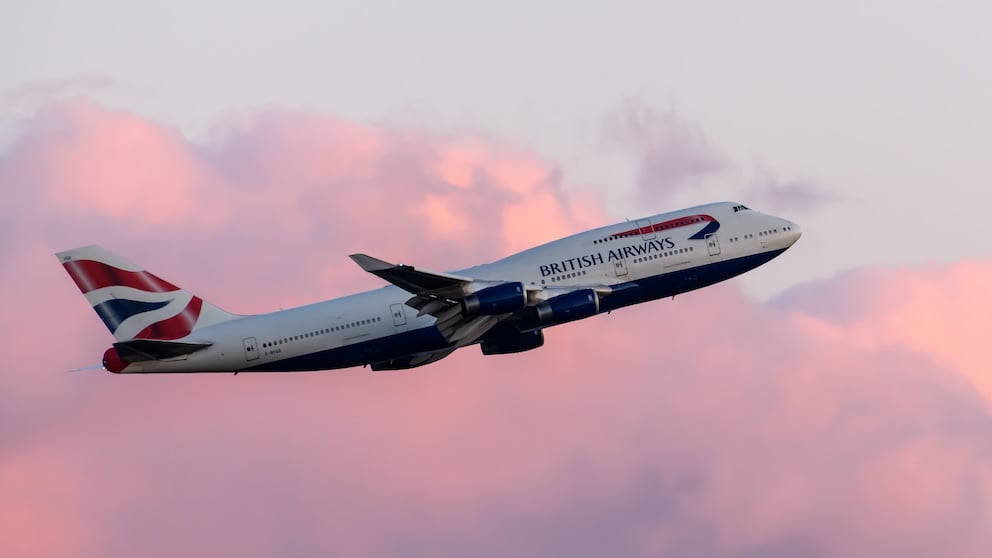 British Airways plan on a runway