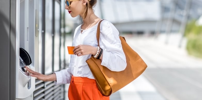 Withdrawing cash abroad.