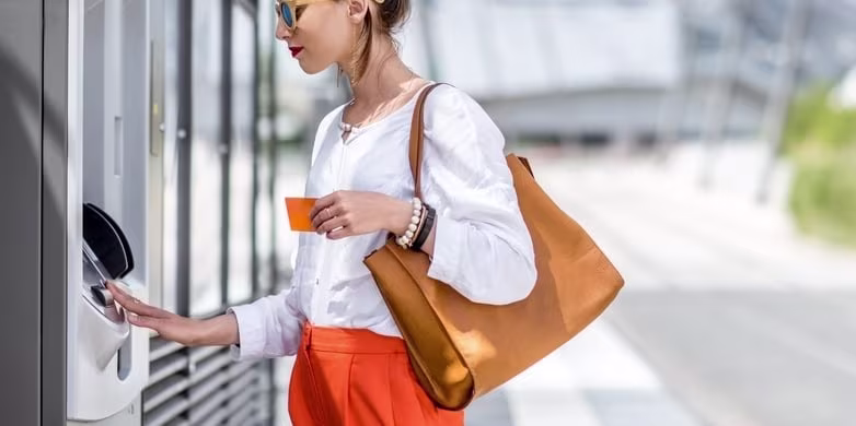 Withdrawing cash abroad.