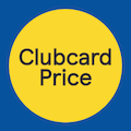 Logo: the words ‘Clubcard Price’, written in black and placed in a yellow circle which is itself inside a blue square