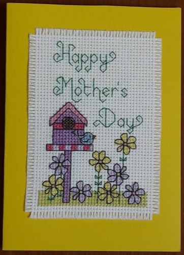 Cross stitch card for mother's day