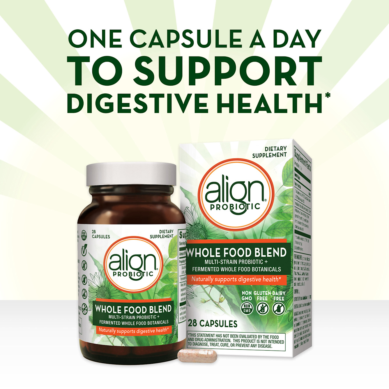 Align Whole Food Multi-Strain Probiotic Supplement | Align