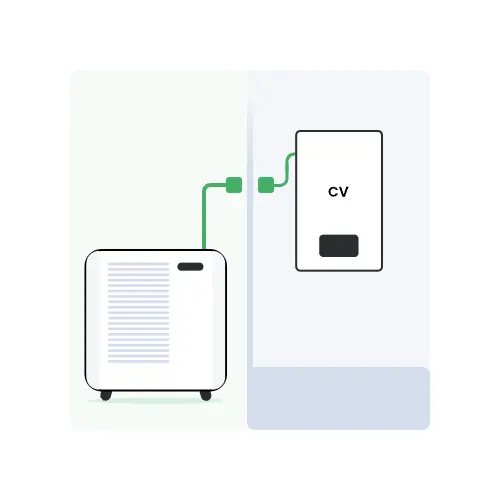 hybride warmtepomp illustratie