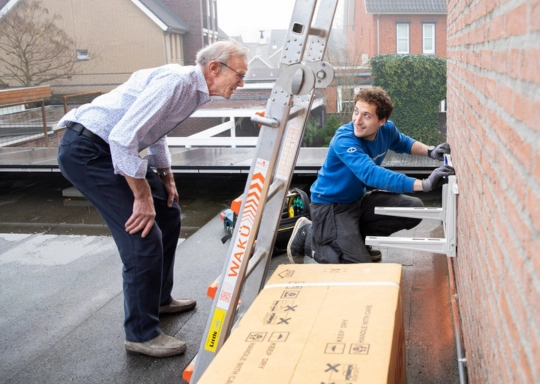 Installateur warmtepomp bij oudere klant