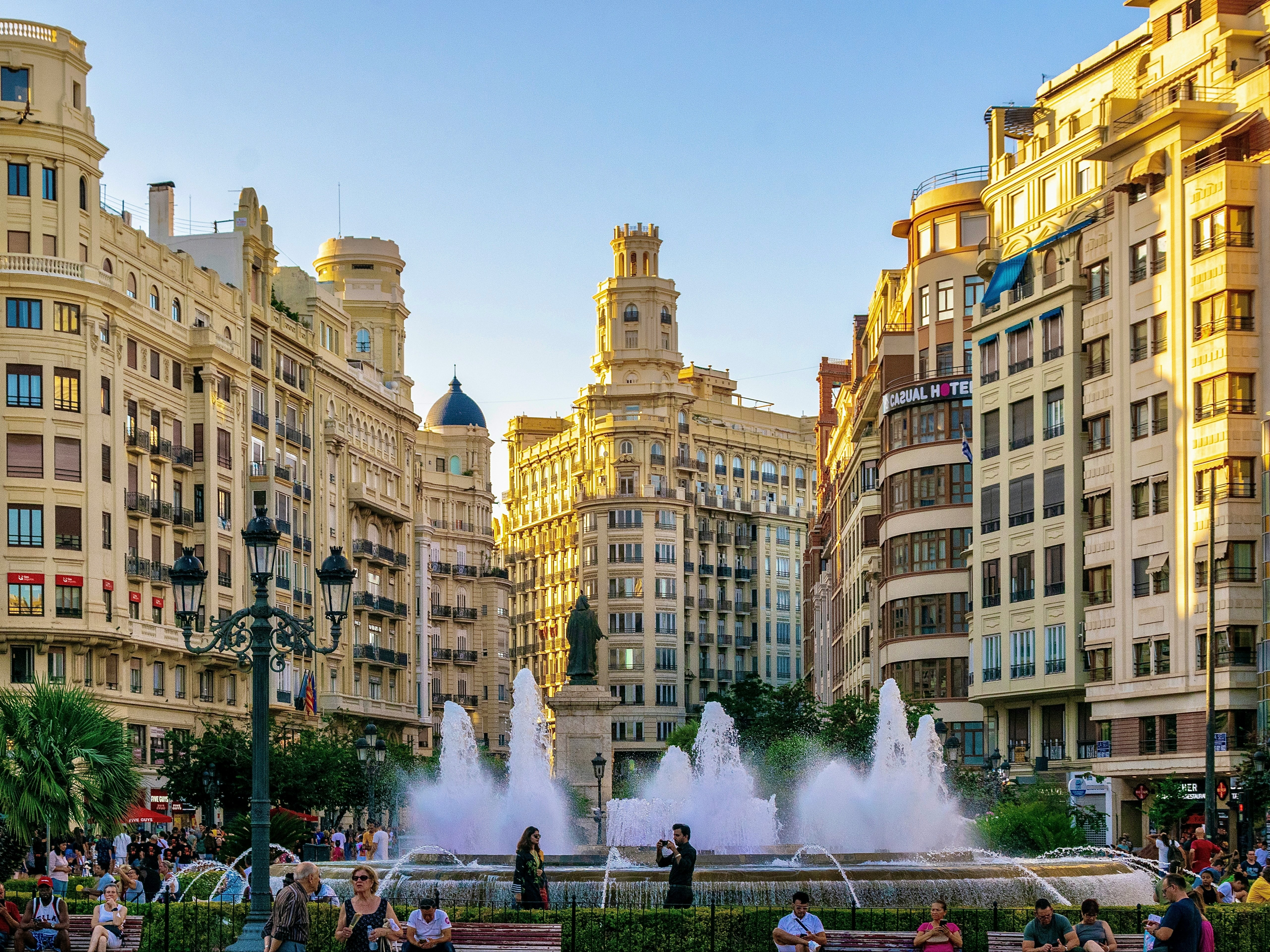 Fontaine dans la ville de Valence en Espagne.