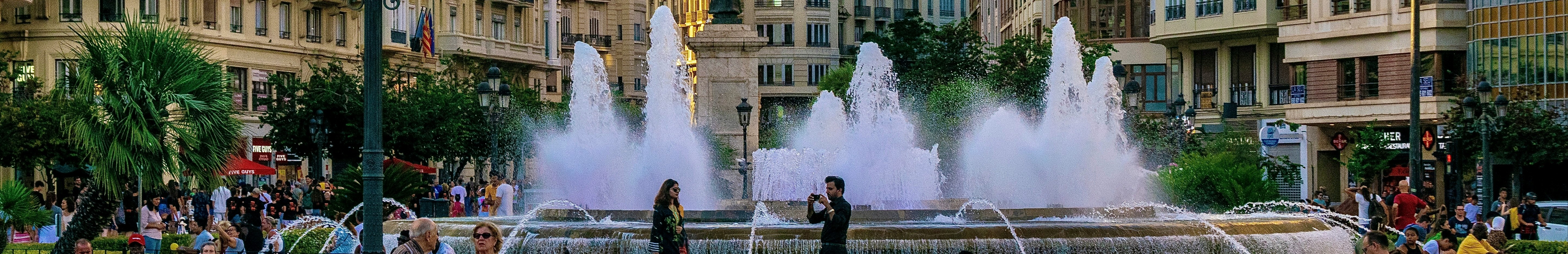 Fontaine dans la ville de Valence en Espagne.