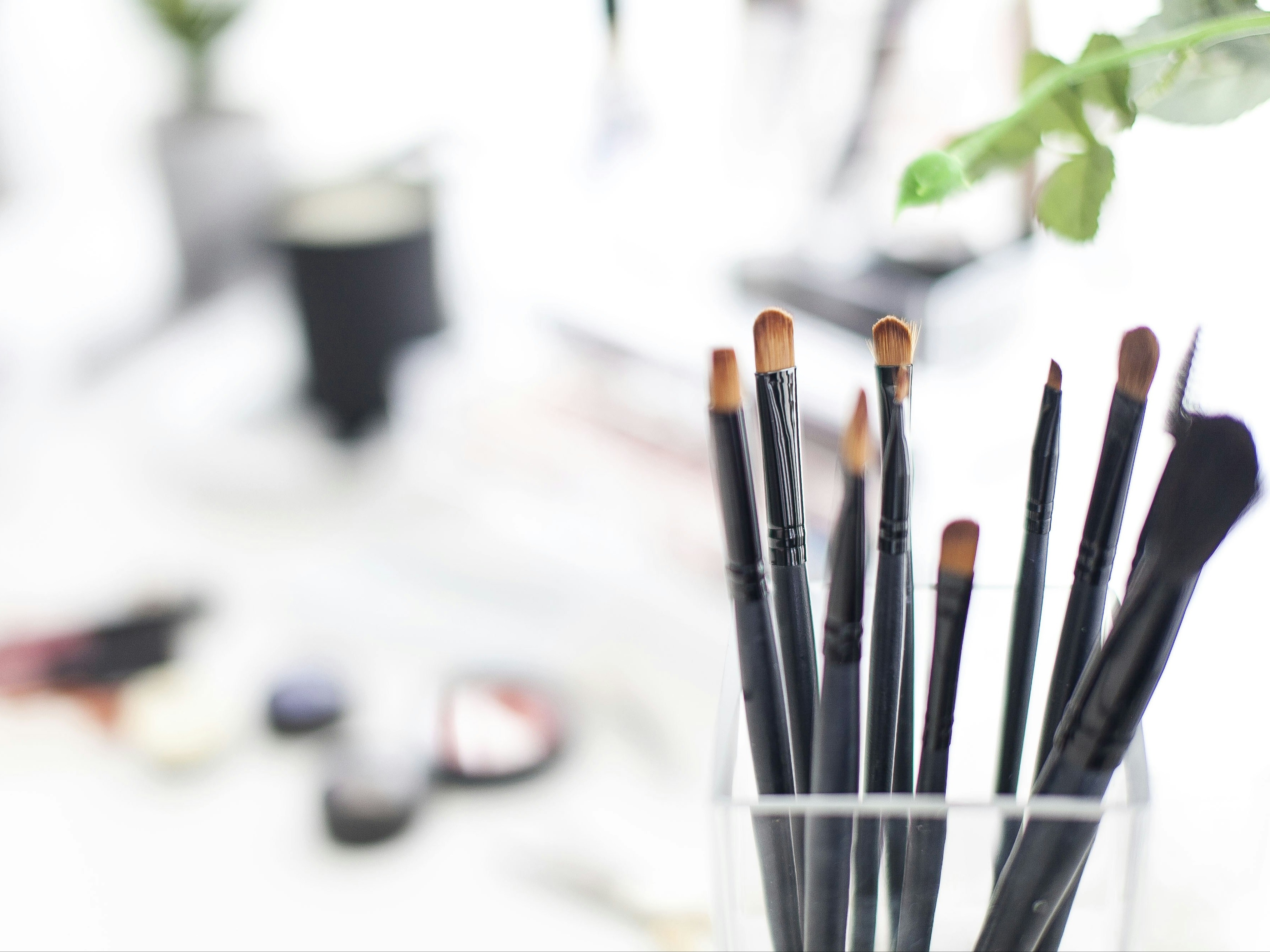 Pinceaux à maquillage.