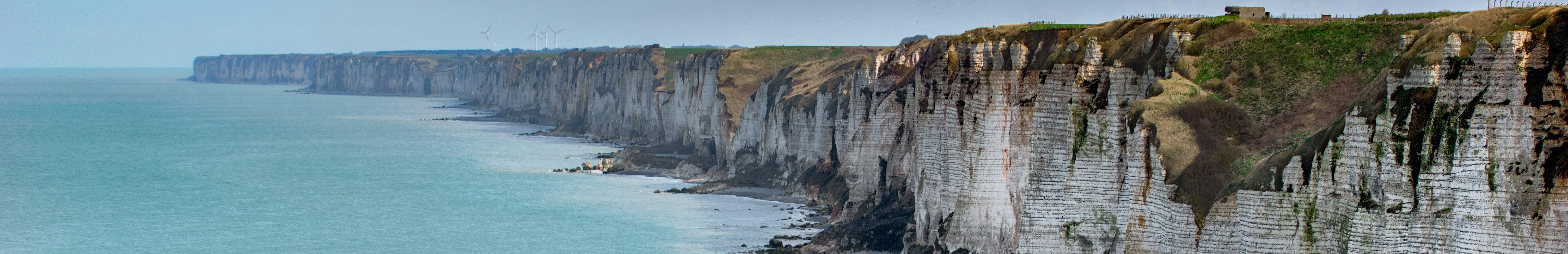 Falaises dans le nord de la France.