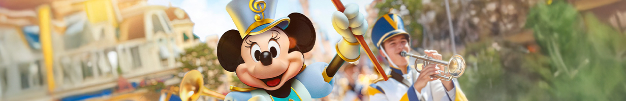 Minnie en parade pour une vente privée Disneyland Paris.