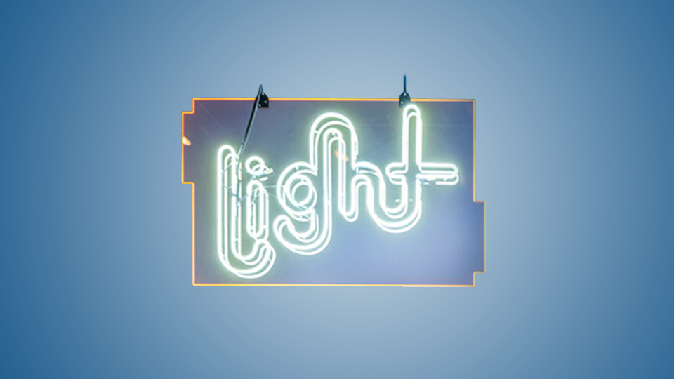 "Light" Gallery neon sign