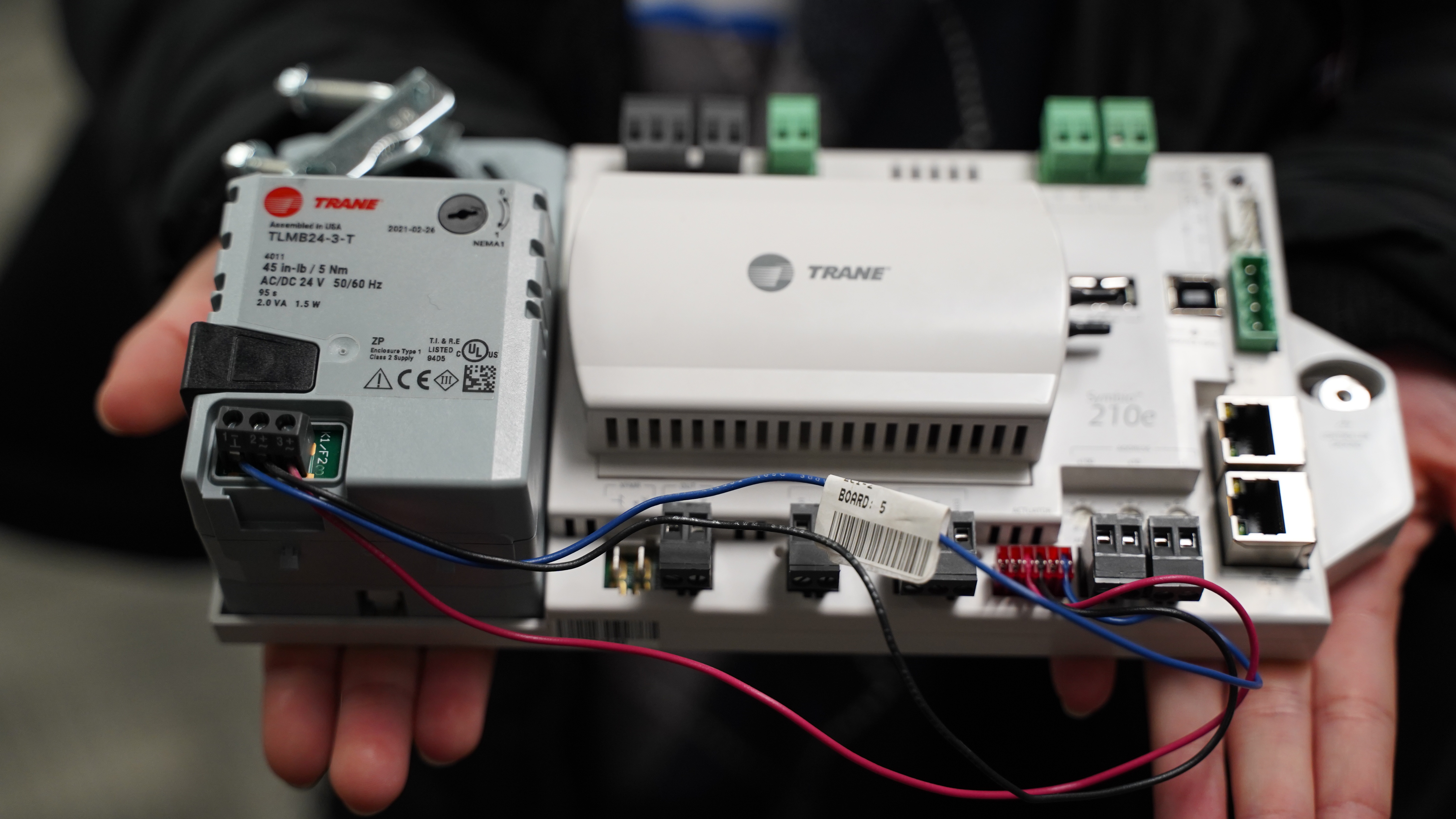 An image of technology (a hard drive) from Trane Technologies taken during KAYSC’s high school program taking a field trip to their facility in White Bear Lake.