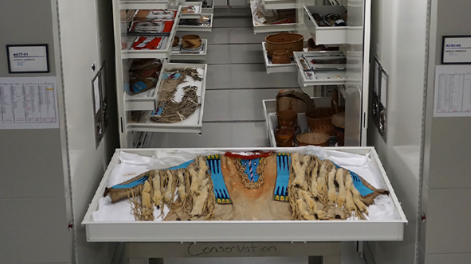 A first peoples' artifact in the museum collections.