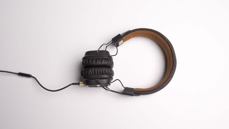 headphones on a white background