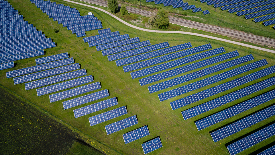 A solar panel array. 