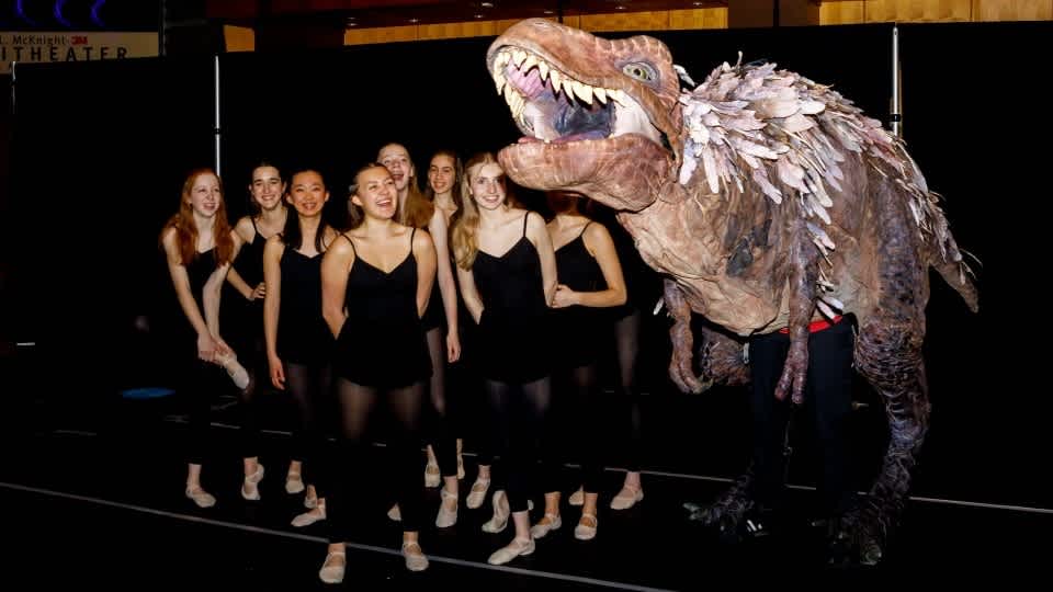asset t. Rex puppet with the St. Paul Ballet