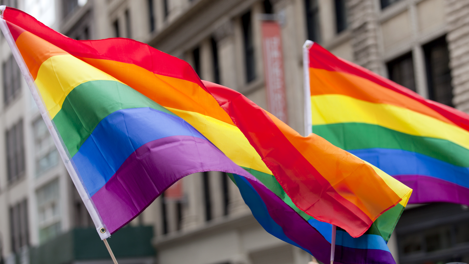 Rainbow pride flags