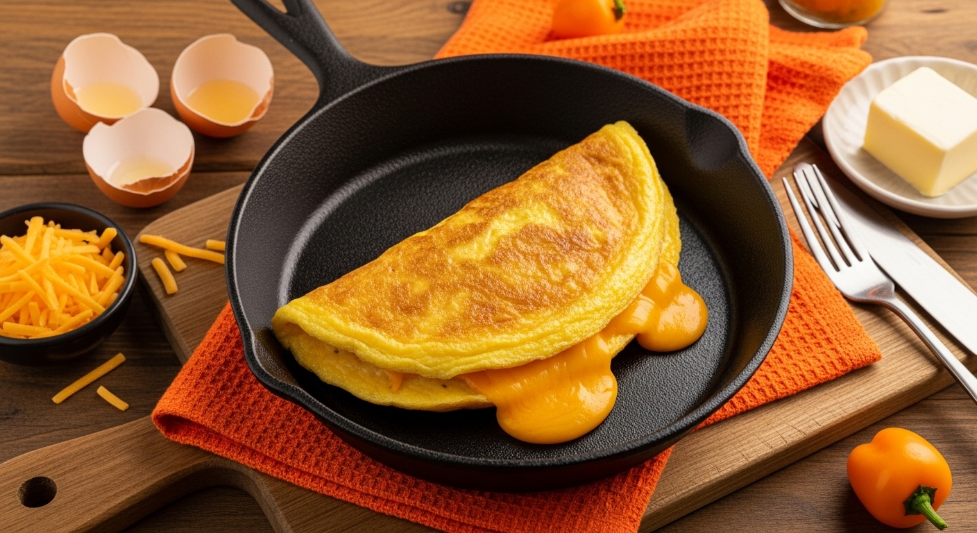 keto-cheese-omelette-skillet-breakfast-recipe-3