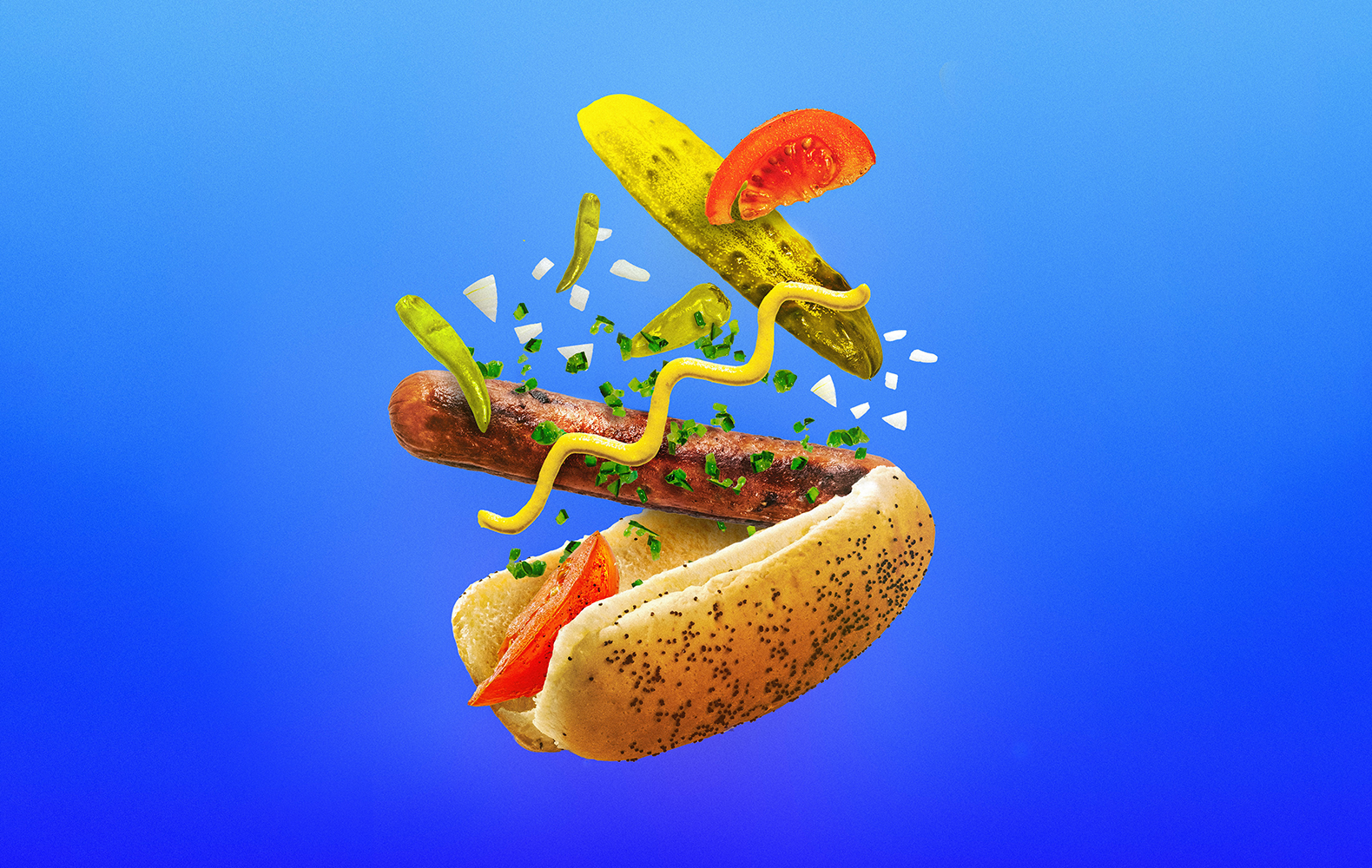 Exploded hot dog