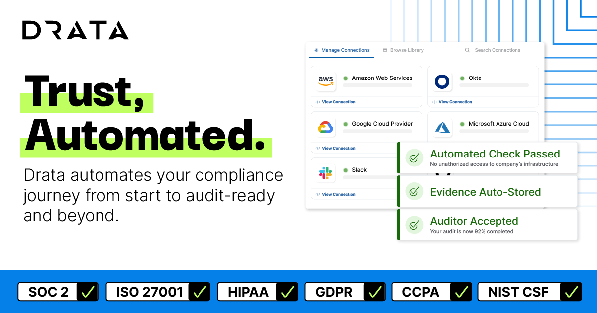 Automated SOC 2, HIPAA, GDPR, Risk Management, & More | Drata