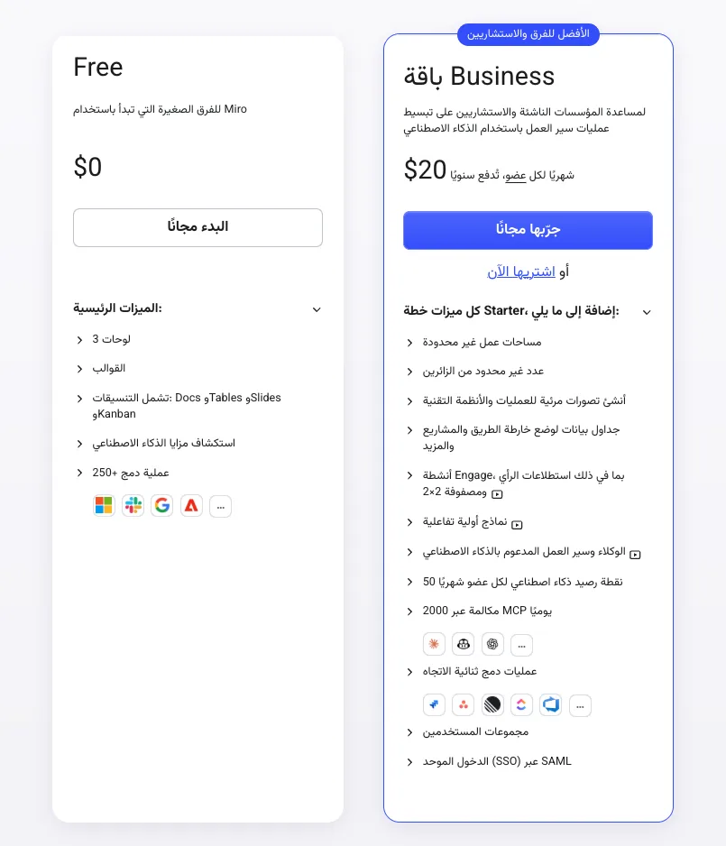 خطة Business