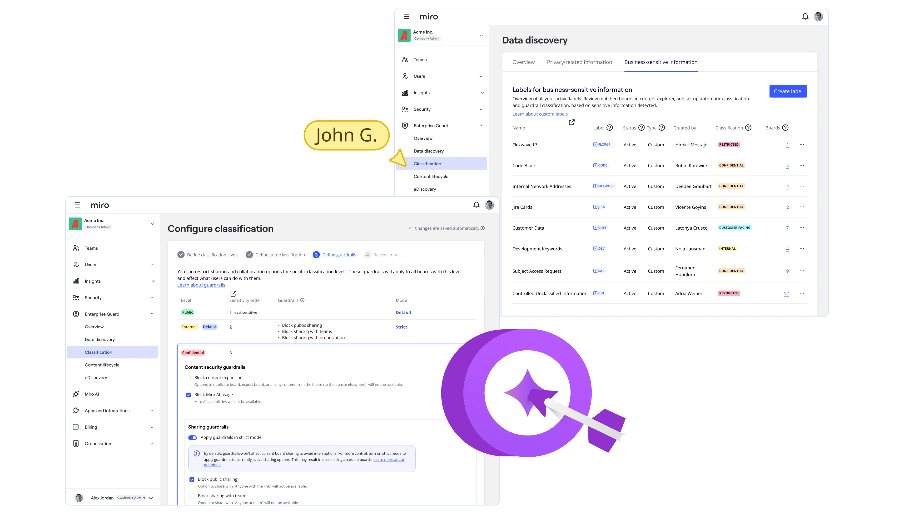 การรักษาความปลอดภัยของข้อมูล - Enterprise Guard 
