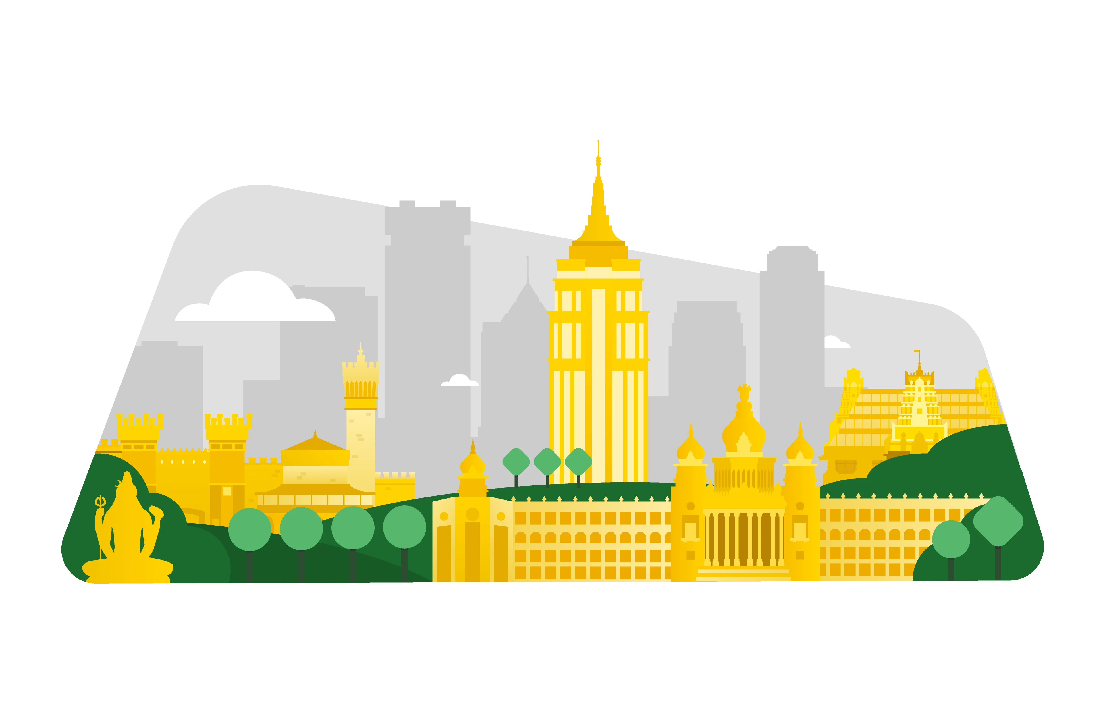 Bangalore cityscape illustration