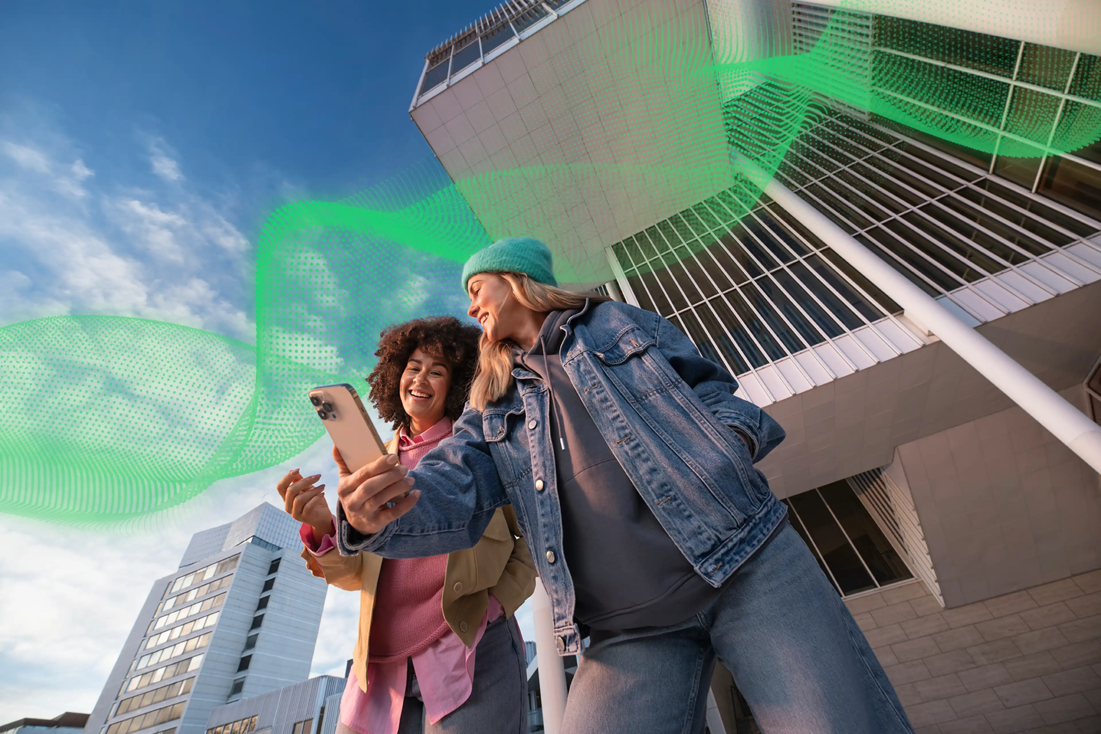 Women looking at phone