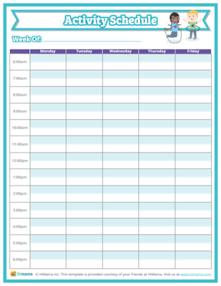 Daycare Daily Schedule Template | HiMama