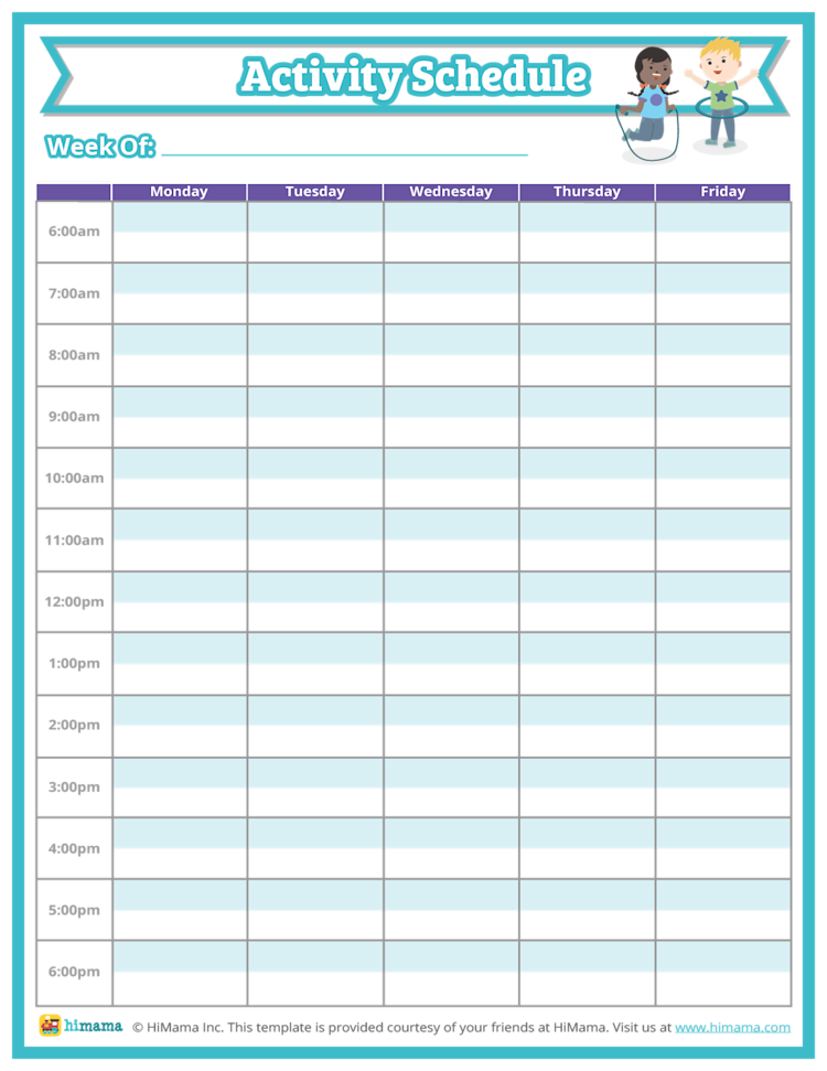 Daycare Daily Schedule Templates Lillio