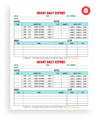 Infant & Toddler Daily Reports - Free Printable | HiMama