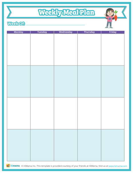 Daycare Menu Template: Weekly and Monthly | HiMama