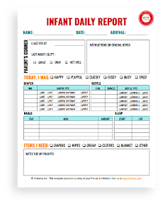 Infant & Toddler Daily Reports - Free Printable | HiMama