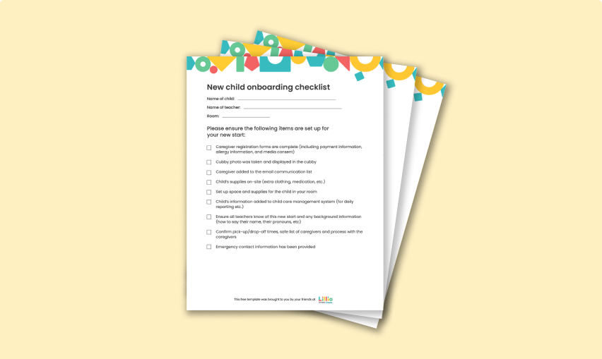 Daycare Templates - Free Sheets for Childcare Centers | Lillio for Free Printable Child Care Forms