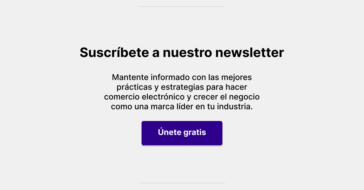 Suscr&iacute;bete a nuestro newsletter