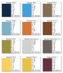 The official color palette of the Sigma Chi Fraternity.