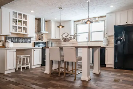The Farmhouse Breeze 72 features a desk built into the countertop, so you still have plenty of space for ingredients and cookware.
