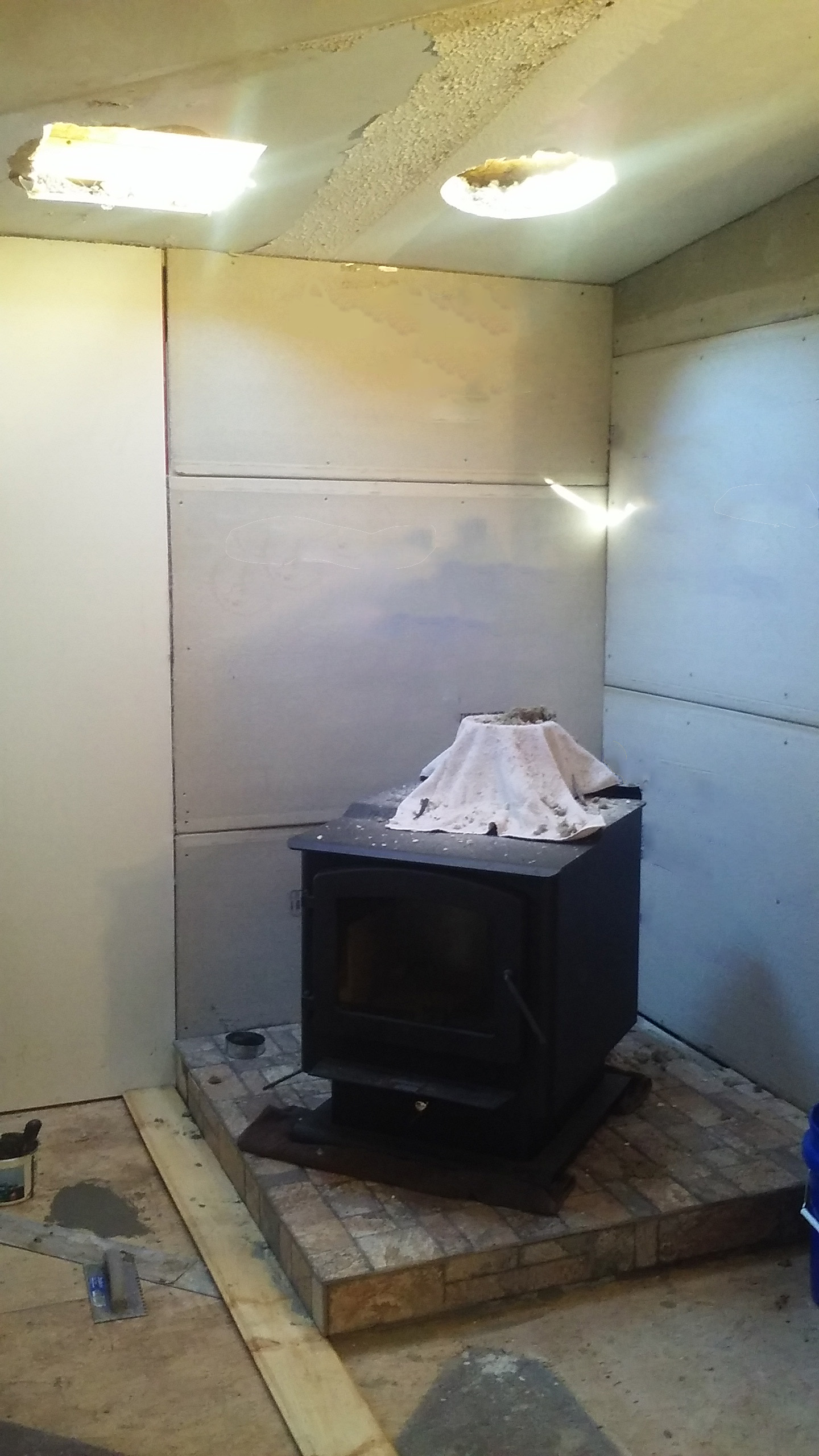 Installing wood stove on sale in mobile home