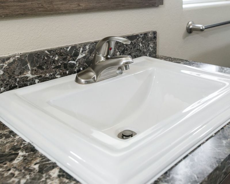 sink trap in kitchen sink