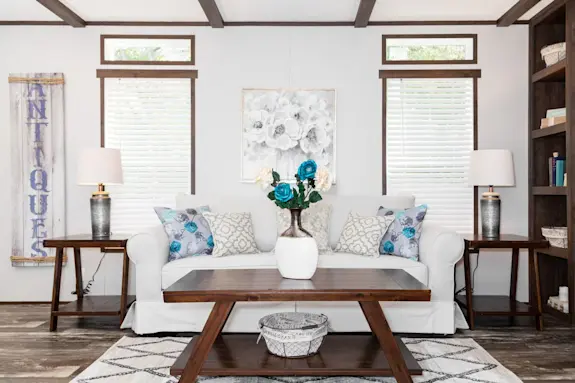 Check out the living room in The Anniversary Islander mobile/manufactured/modular home.