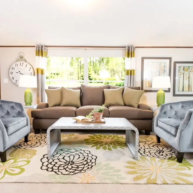 Energy efficient, double windows in the Thrill living room create a flood of light into your home, making it the perfect place to enjoy the seasons without increasing your utility bill.