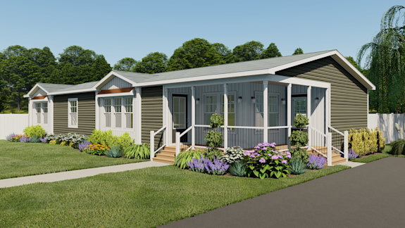 The gorgeous corner porch of the 1442 Carolina Southern Comfort will have you dreaming of rocking chairs and iced tea as soon as you see it.