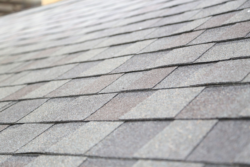 Close up of manufactured home shingles.