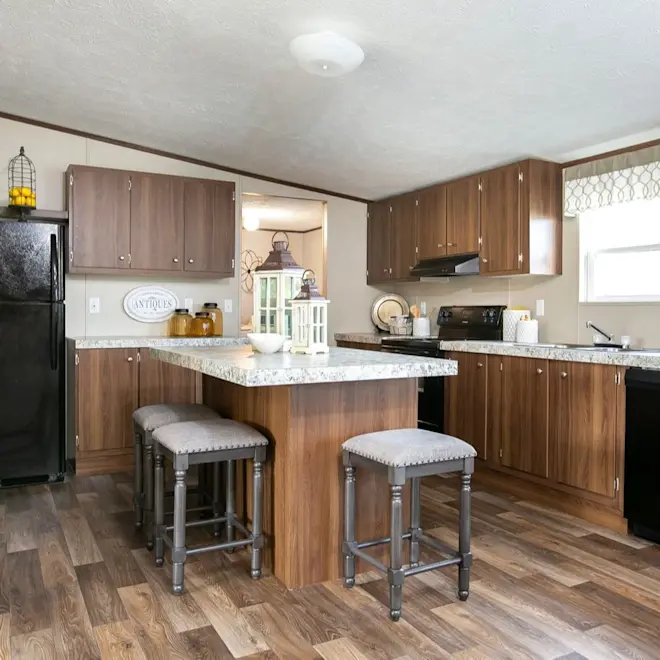 Enjoy breakfast in the morning at the Triumph large kitchen island with bar seating. 