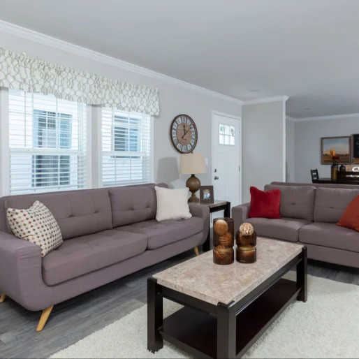 Large, well-insulated windows, modern flooring with plenty of space make [model name] living room a comfortable place to relax.
