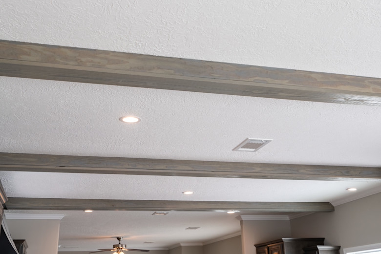 Ceiling with exposed beams in a Clayton Built® home.
